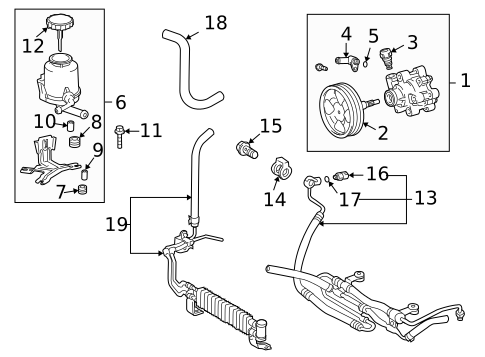 Power Steering Pump & Cooler Lines for 2010 Lexus LX570 #0