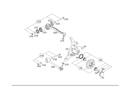 Steering Knuckle and Transverse Control Arm for 2008 Mercedes-Benz C350 #0