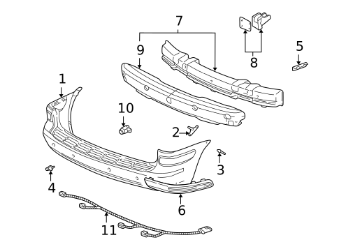 Bumper & Components - Rear for 2002 Chevrolet Venture #0