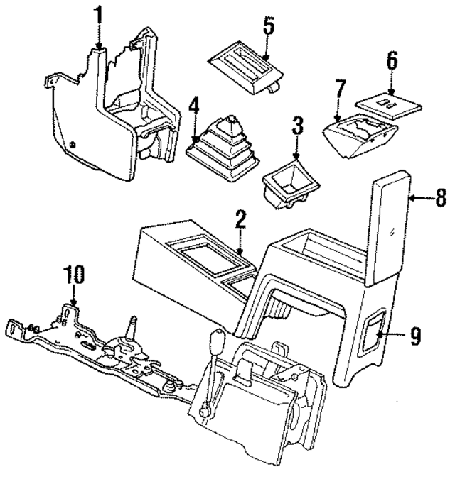 F582EK1 - Body: Console for Mopar Image