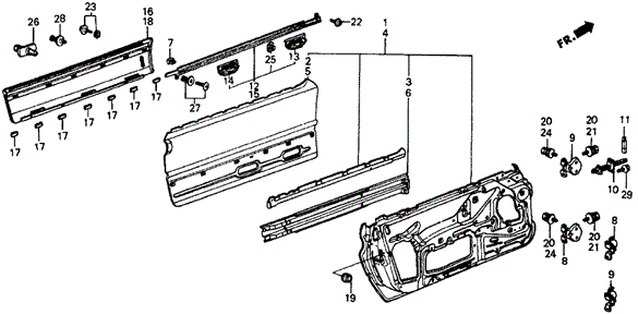 Door Panel for 1985 Honda Civic #0