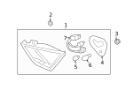 1864305009L - Electrical: Stop Lamp Bulb for Hyundai Image