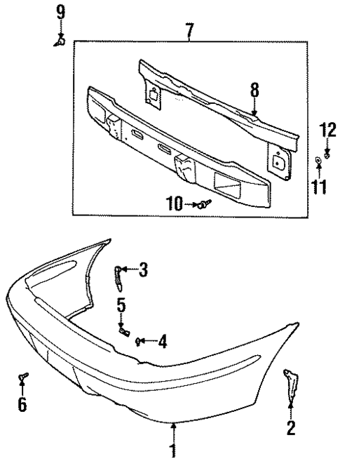 Bumper & Components - Rear for 2001 Chevrolet Metro #0