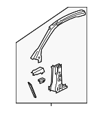 8W6809202 - Body: Hinge Pillar Reinforced for Audi: A5 Quattro, RS5, S5 Image