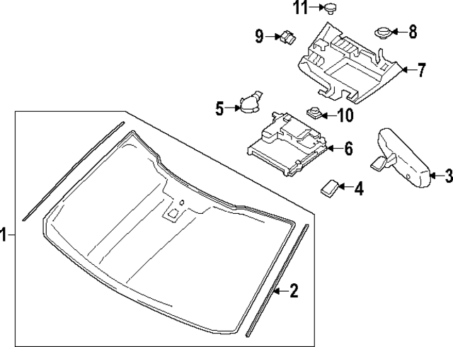 LL1Z7803100D - : Windshield for Ford: Expedition Image