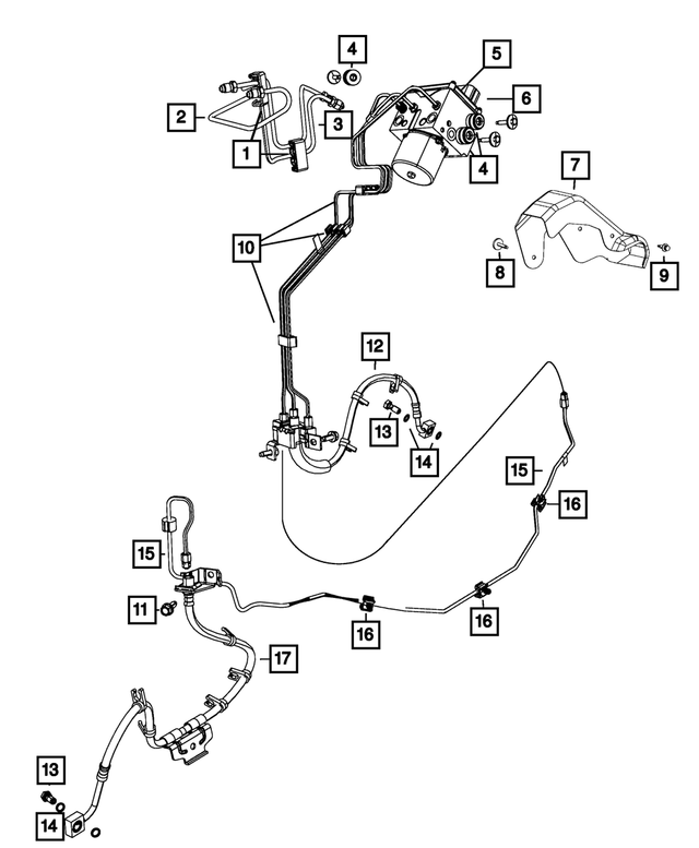 52007820AB - Brakes: Hydraulic Control Unit Grommet for Mopar Image image