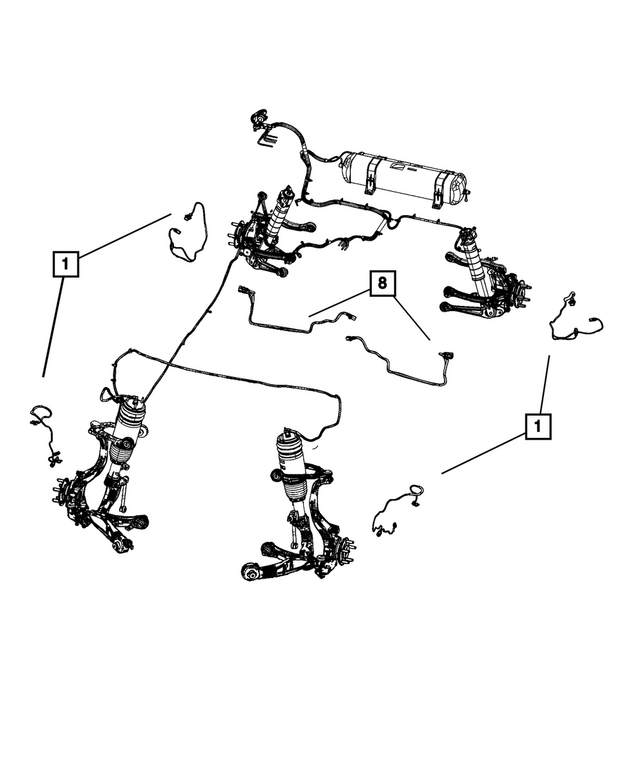 68455698AE - Electrical: Jumper Wiring, Rear Left for Mopar Image