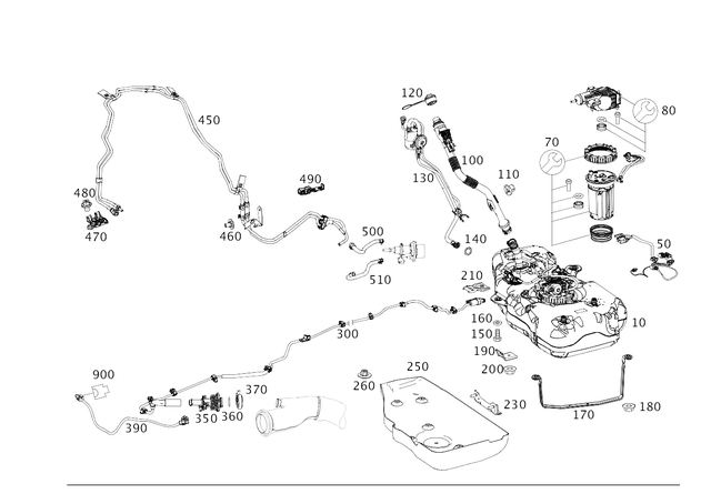 1664704801 - Fuel System: Additive Tank for Mercedes-Benz: GL350, GLS350d Image image