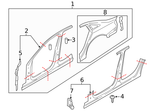 Aperture Panel for 2017 Audi A4 Quattro #0