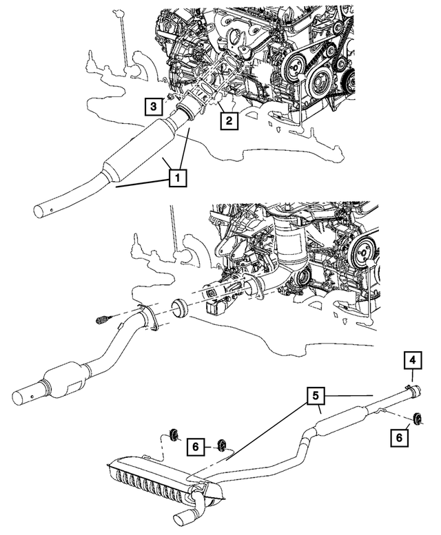 57008475AA - Exhaust: Front Pipe And Converter for Mopar Image image