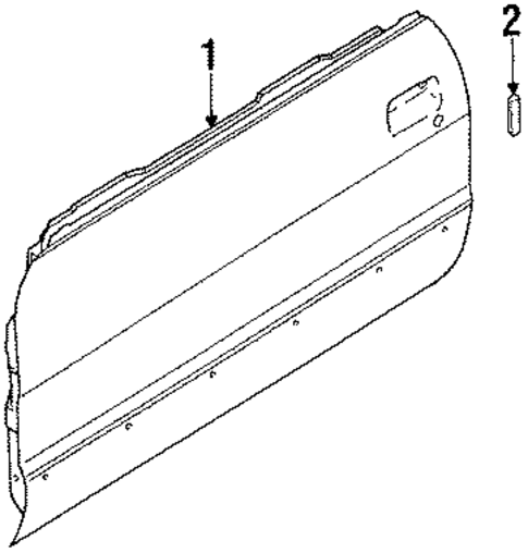 Door & Components for 1985 Subaru DL #2