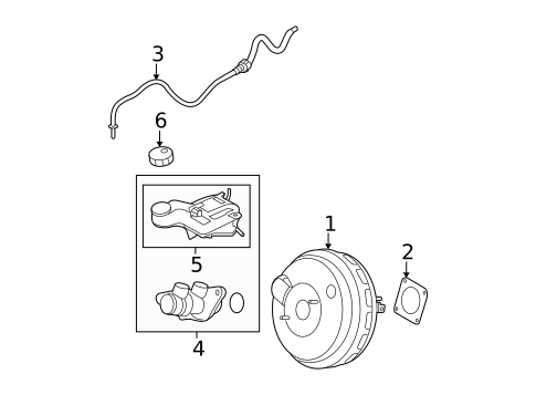 Master Cylinder - Components On Dash Panel for 2012 Mazda 3 #0
