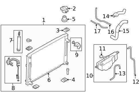 Radiator & Components for 2008 INFINITI G35 #0
