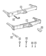 68430463AA - Frame, Bumper and Fascia: Reinforcement Plate, Left for Jeep: Grand Cherokee Image