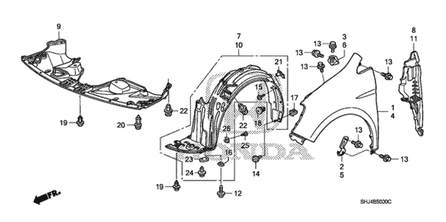 Front Fenders for 2007 Honda Odyssey #0