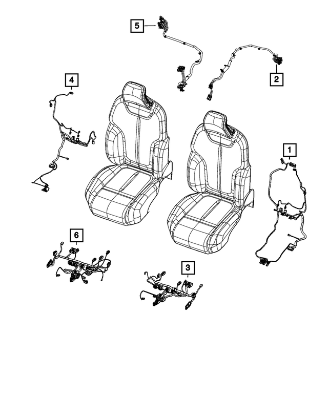 68447740AE - Electrical: Seat Back Wiring for Mopar Image