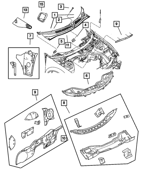 Cowl & Dash Panel for 2004 Dodge Stratus #0