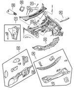 4805317AG - Body Sheet Metal Except Doors: Cowl Top Screen, Left for Mopar Image