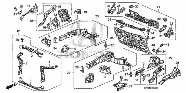 Front Bulkhead - Dashboard for 2006 Honda Civic #0