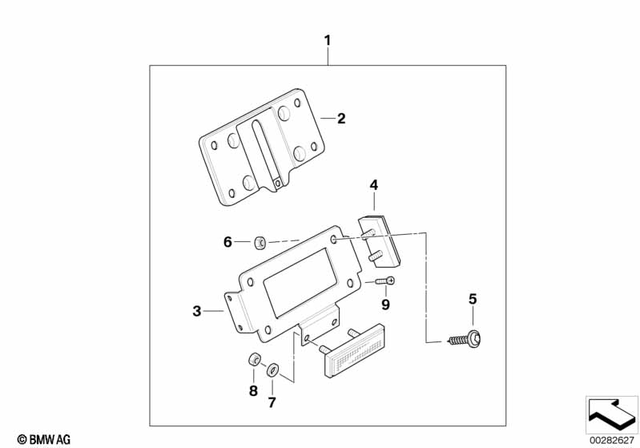 63217679945 - Lights: Licence Plate Holder with Threaded Plug -  for BMW-Motorrad Image