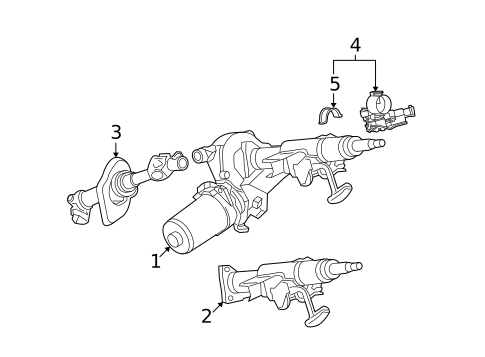 Steering Column Assembly for 2006 Saturn Ion #1