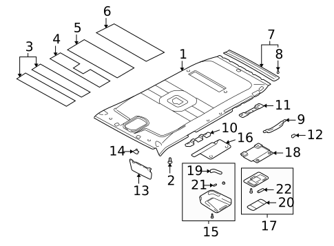 Interior Trim - Roof for 2004 Hyundai Santa Fe #0