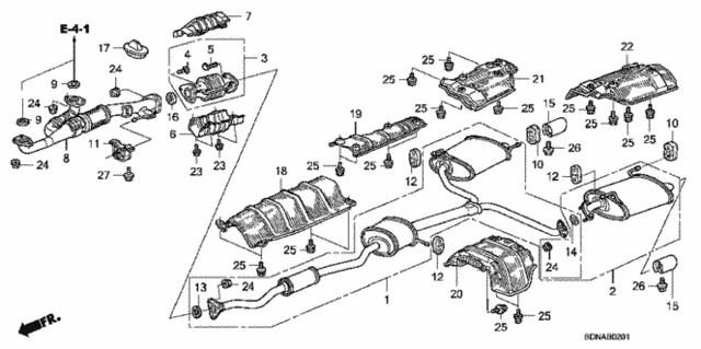 Exhaust Pipe (V6) for 2007 Honda Accord #0