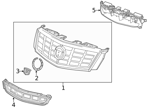 Grille & Components for 2017 Cadillac XTS #0