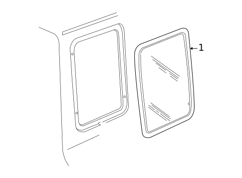 Glass - Rear Door for 1999 Ford Ranger #0