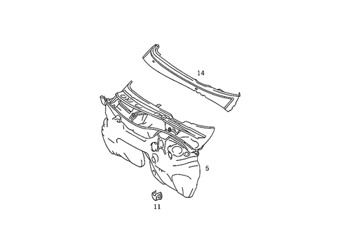 Fire Wall and Connection Parts for 1988 Mercedes-Benz 300SEL #0
