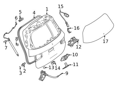Glass - Lift Gate for 2021 Mercedes-Benz GLA35 AMG #0