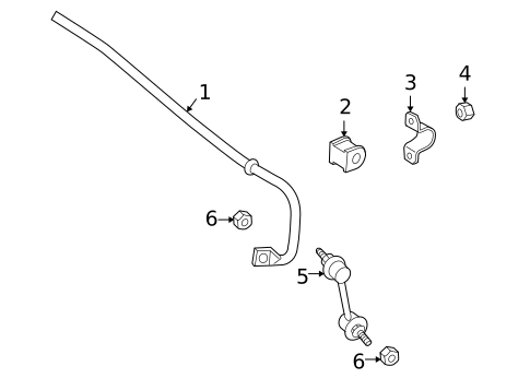 Stabilizer Bar & Components for 2007 Mazda RX-8 #1