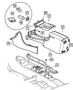 5269360 - : Ash Receiver Lamp Hood for Chrysler: 300M, Concorde | Dodge: Intrepid | Jeep: Grand Cherokee Image