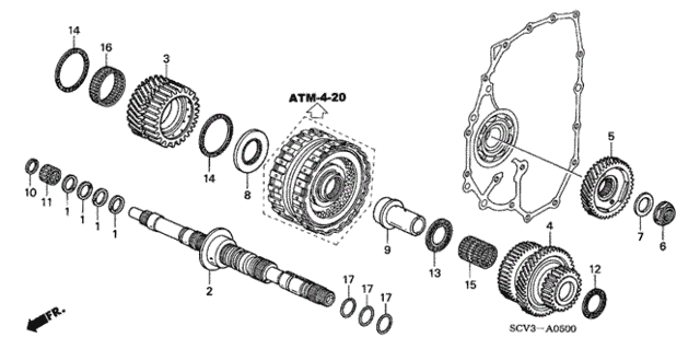 AT Mainshaft for 2005 Honda Element #0