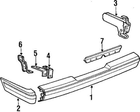 Bumper Assembly - Rear for 1991 Volkswagen Vanagon #0