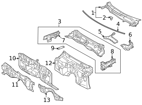 Cowl for 2013 Lexus IS350 #0