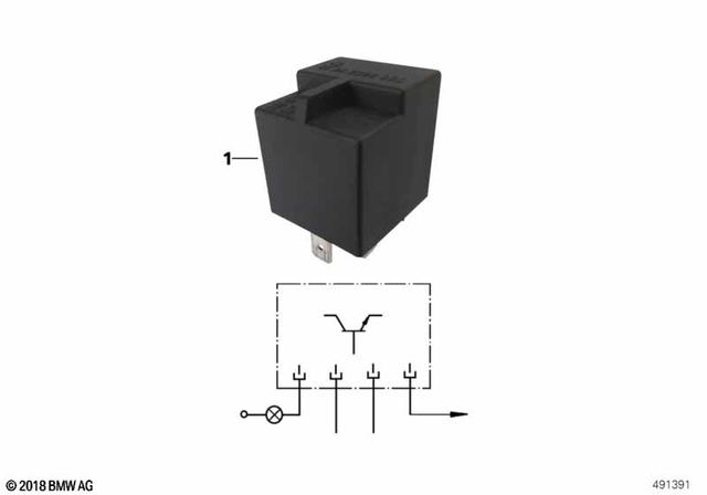 61352306365 - General Electrical System: Fuel Level Indicator Relay -  for BMW-Motorrad Image
