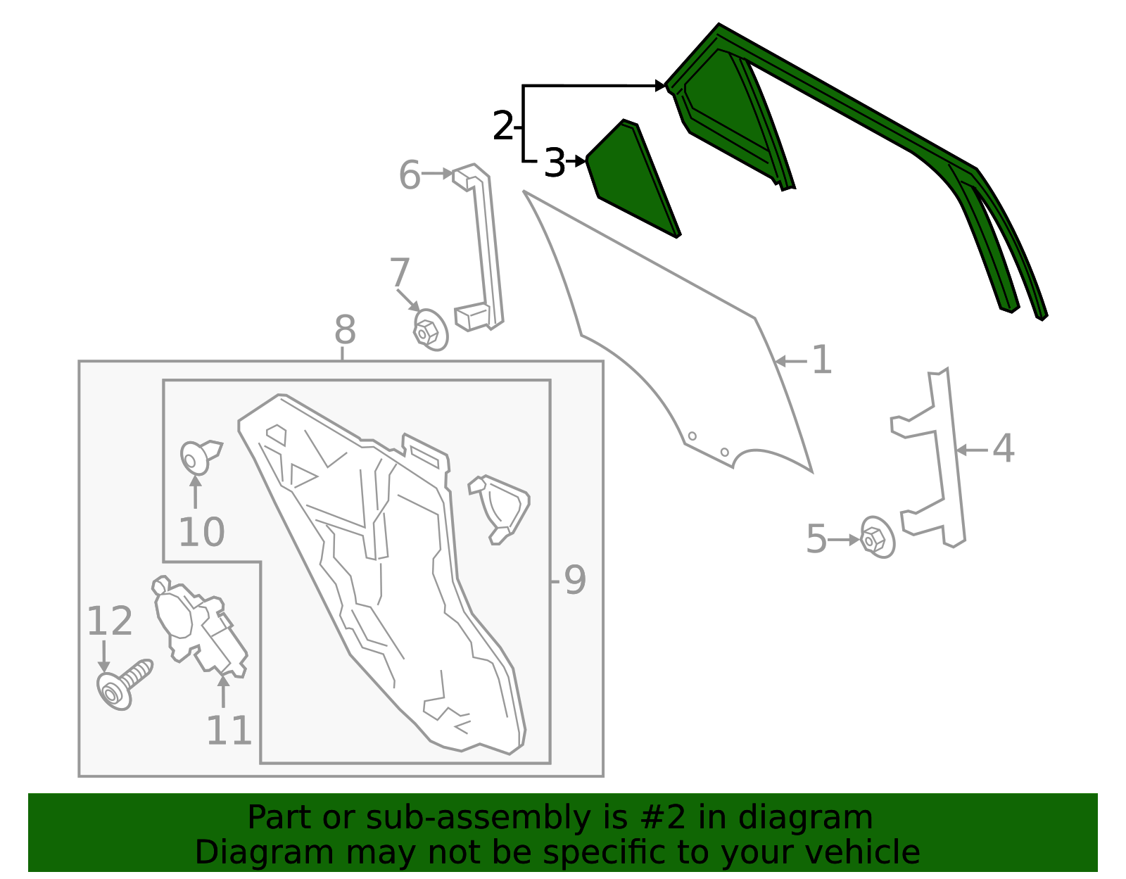 lc5z7825767c - Ford Run Door Glass | Levittown Ford Parts