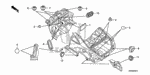 74241SNAA00 - Interior/Bumper: INSULATOR, DASHBOARD CENTER (UPPER) for Honda Image