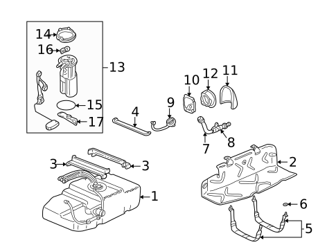 Fuel Pumps & Related Components for 2001 GMC Safari #0
