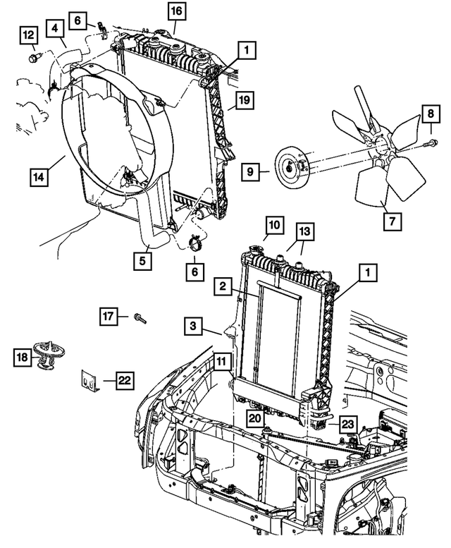 « 52029043AD – Cooling : Refroidissement Du Moteur Radiateur pour Mopar Image »