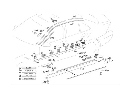Outside Attachment Parts for 2006 Mercedes-Benz C55 AMG #0