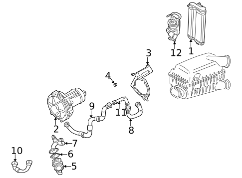 Emission Components for 2000 Volkswagen Golf #0