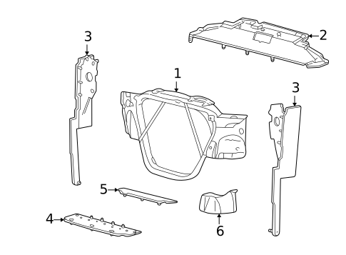 Radiator Support for 2002 Ford Excursion #0