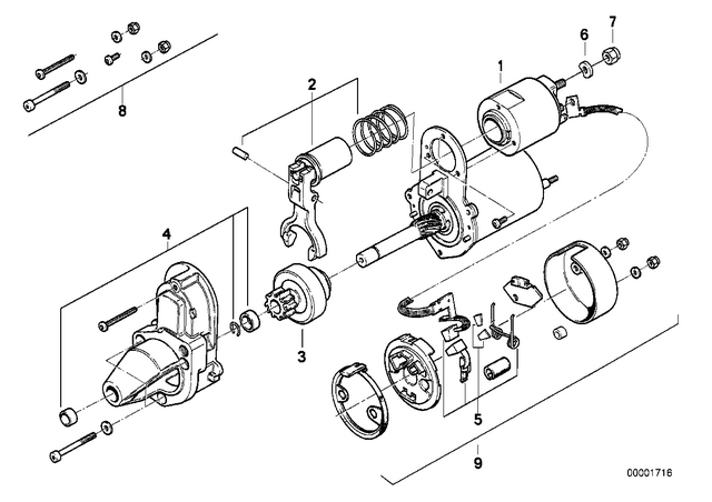12411244611 - Engine Electrical System: Repair Kit for Starter -  for BMW-Motorrad Image