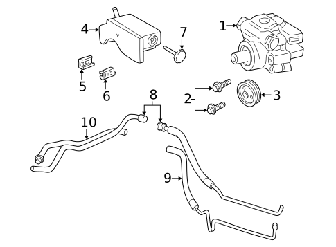 Pump & Hoses for 2003 Oldsmobile Alero #0