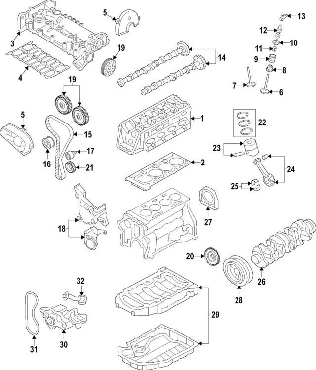 4E103061F - Engine: Cylinder Head for Volkswagen Image