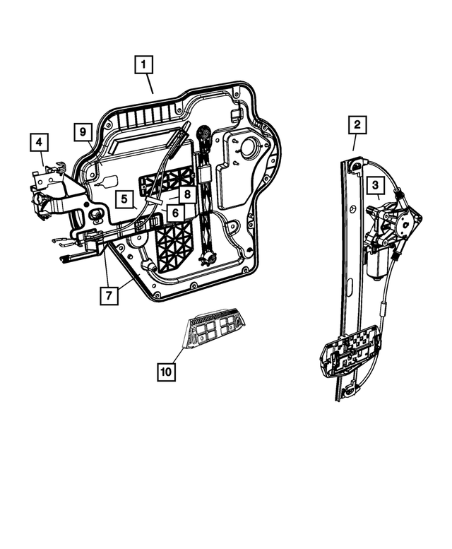 « 68014956AB – Doors and Related Parts : Loquet Presentoir, Côté Droit pour Mopar Image »