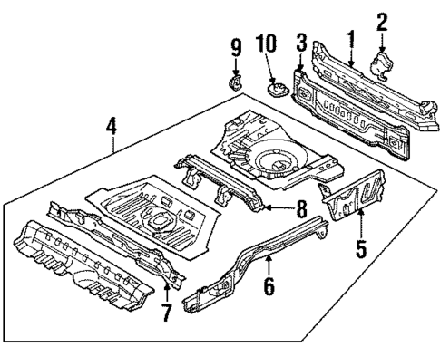 Rear Body for 1998 Ford Escort #0
