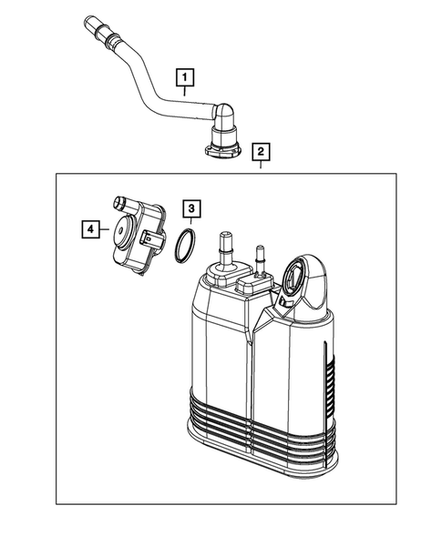 Vacuum Canister/Leak Detection Pump for 2014 Dodge Durango #0